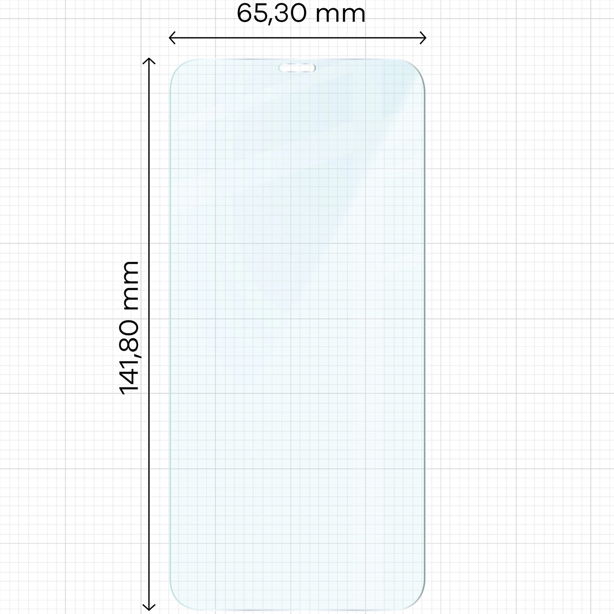 Zdjęcie na miarce szkła hartowanego Bizon Glass Clear do Apple iPhone 11 / Xr
